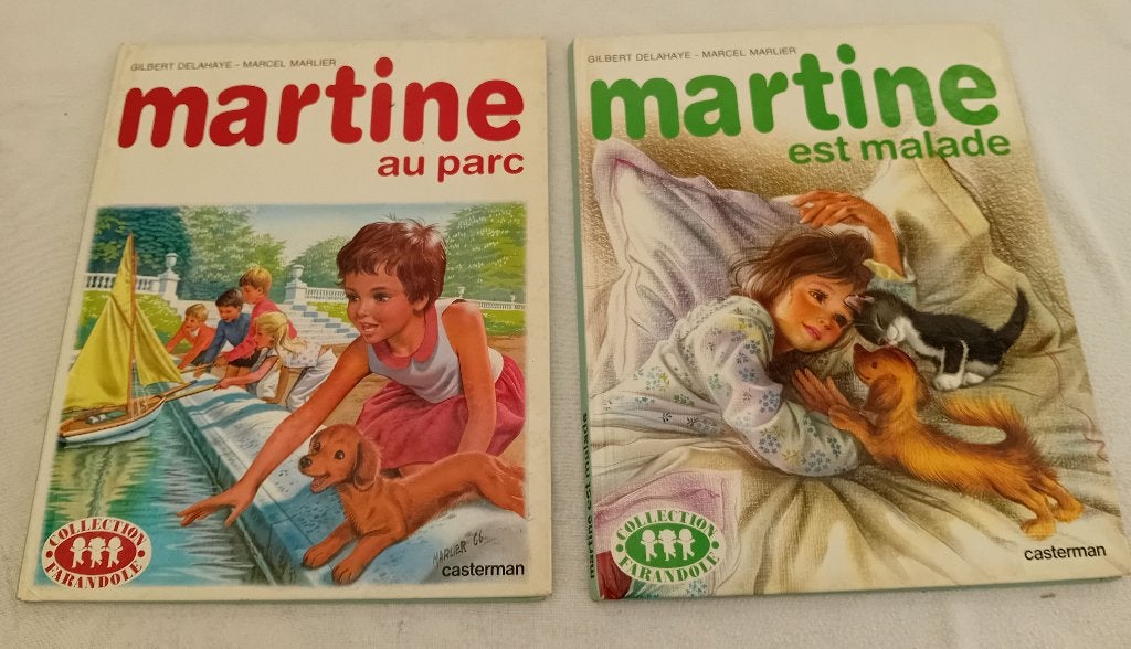 Vintage boekjes Martine au parc & Martine est malade, Livres, Plusieurs BD, Marlier / Delahaye, Enlèvement ou Envoi, Utilisé