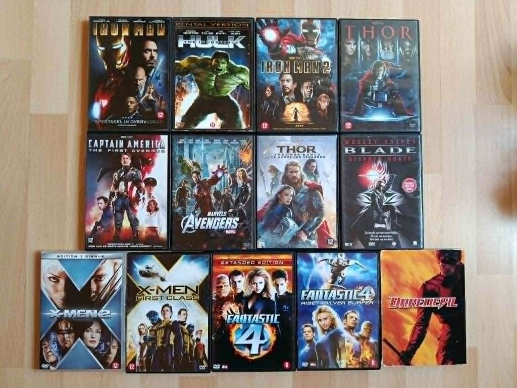 reeks Marvel dvd's, Cd's en Dvd's, Vanaf 12 jaar, Ophalen, Gebruikt, Actie