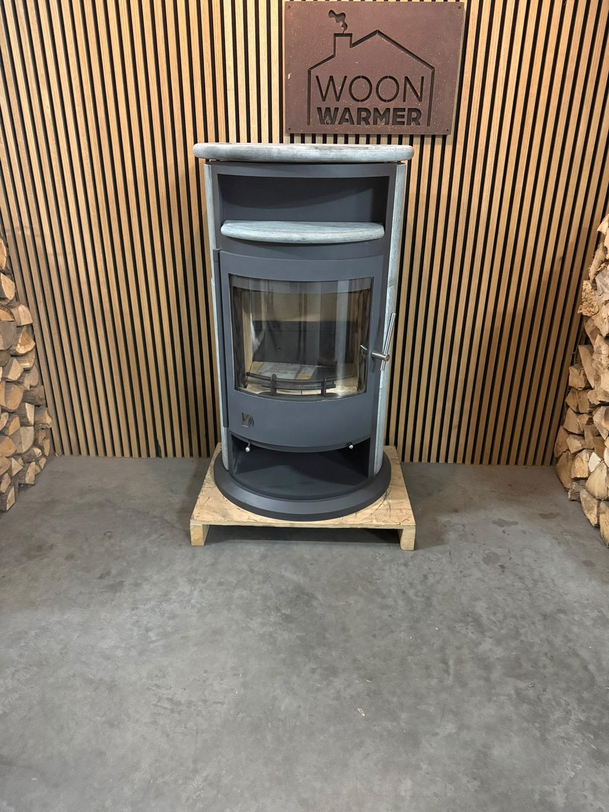 26097 Poêle en stéatite Drooff Varese 7 kW, Enlèvement, Utilisé, Bois, Autoportant