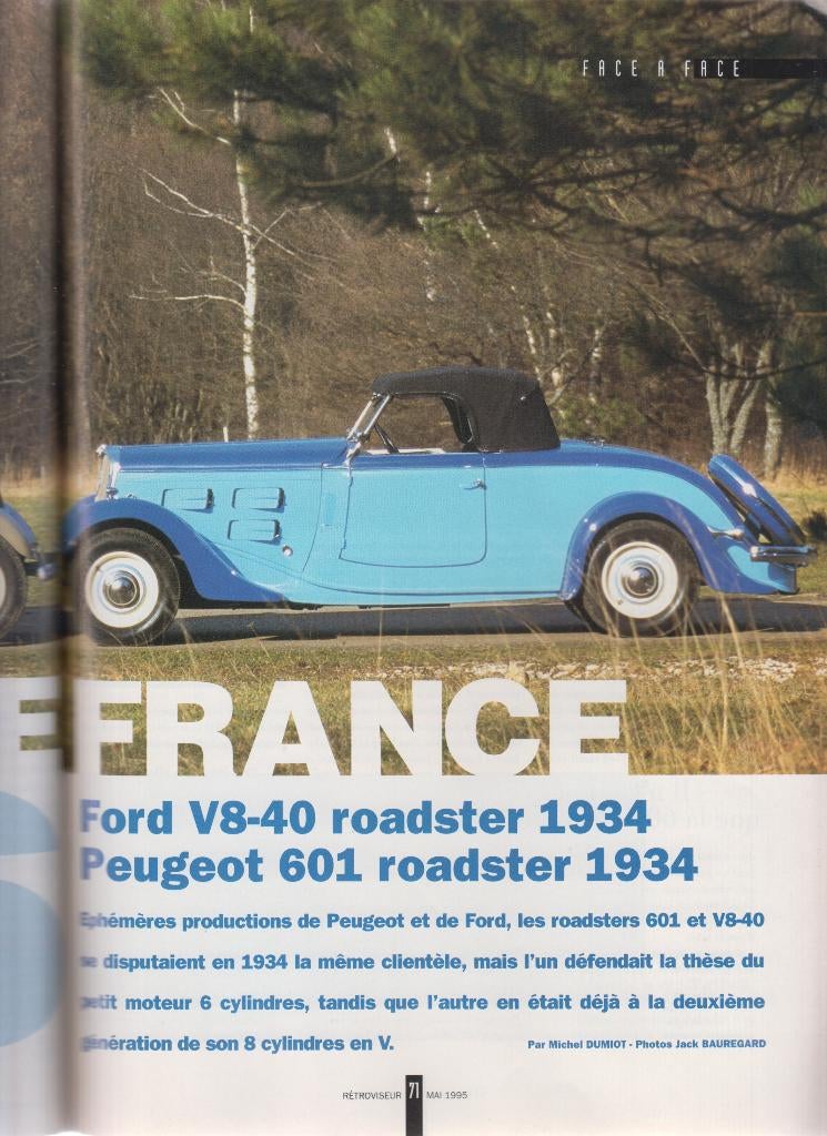Ford V8-40 roadster voiture de collection, Livres, Envoi, Utilisé, Ford