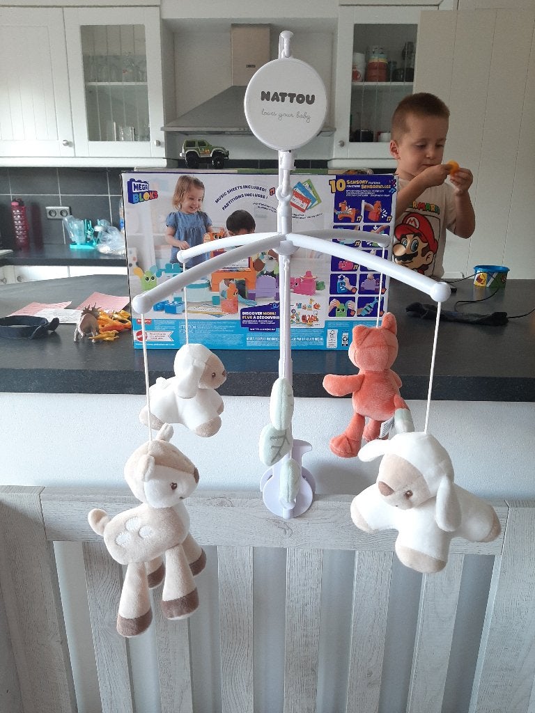 Muziek mobiel vos, nattou met originele verpakking, Kinderen en Baby's, Speelgoed | Babyspeelgoed, Ophalen, Zo goed als nieuw