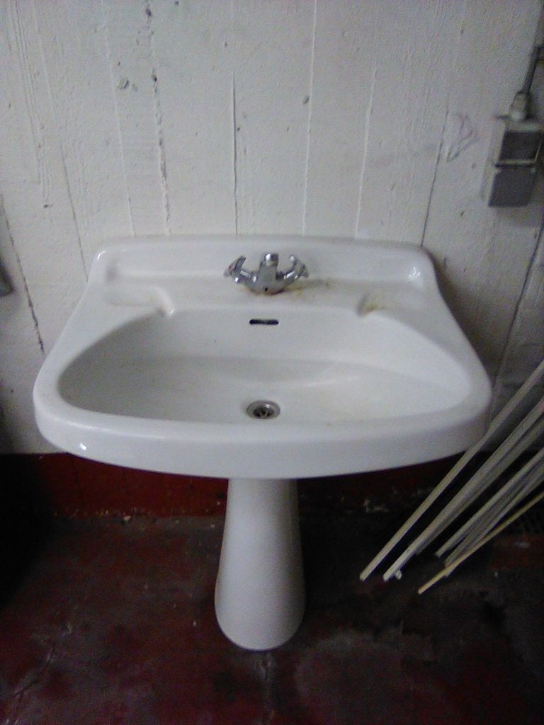 Retro Wastafel Steen AFHALING LEES BESCHRIJVING, Bricolage & Construction, Sanitaire, Utilisé, Lavabo, Pierre, Enlèvement