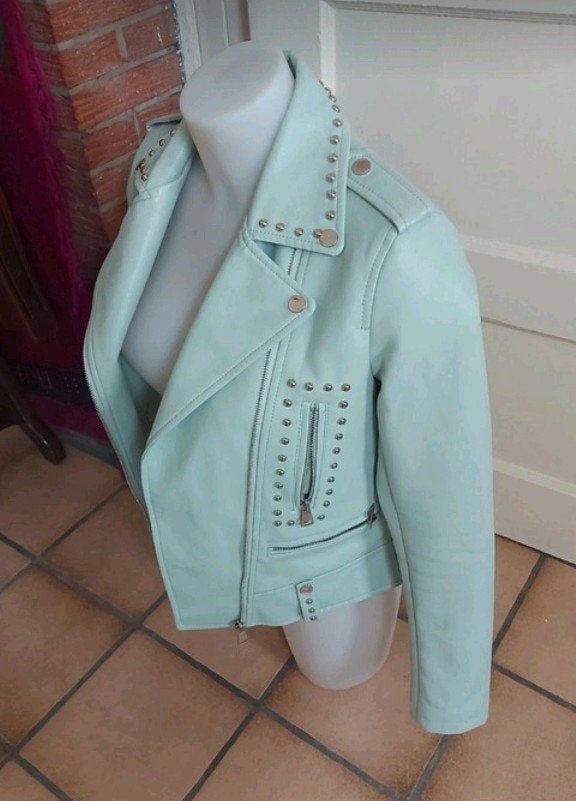 JAS IN BIKERSTIJL - GEEN LEER, ZIE MATERIAALLETIKET, BEDANKT, Kleding | Dames, Jassen | Zomer, COPPEROSE, Ophalen of Verzenden