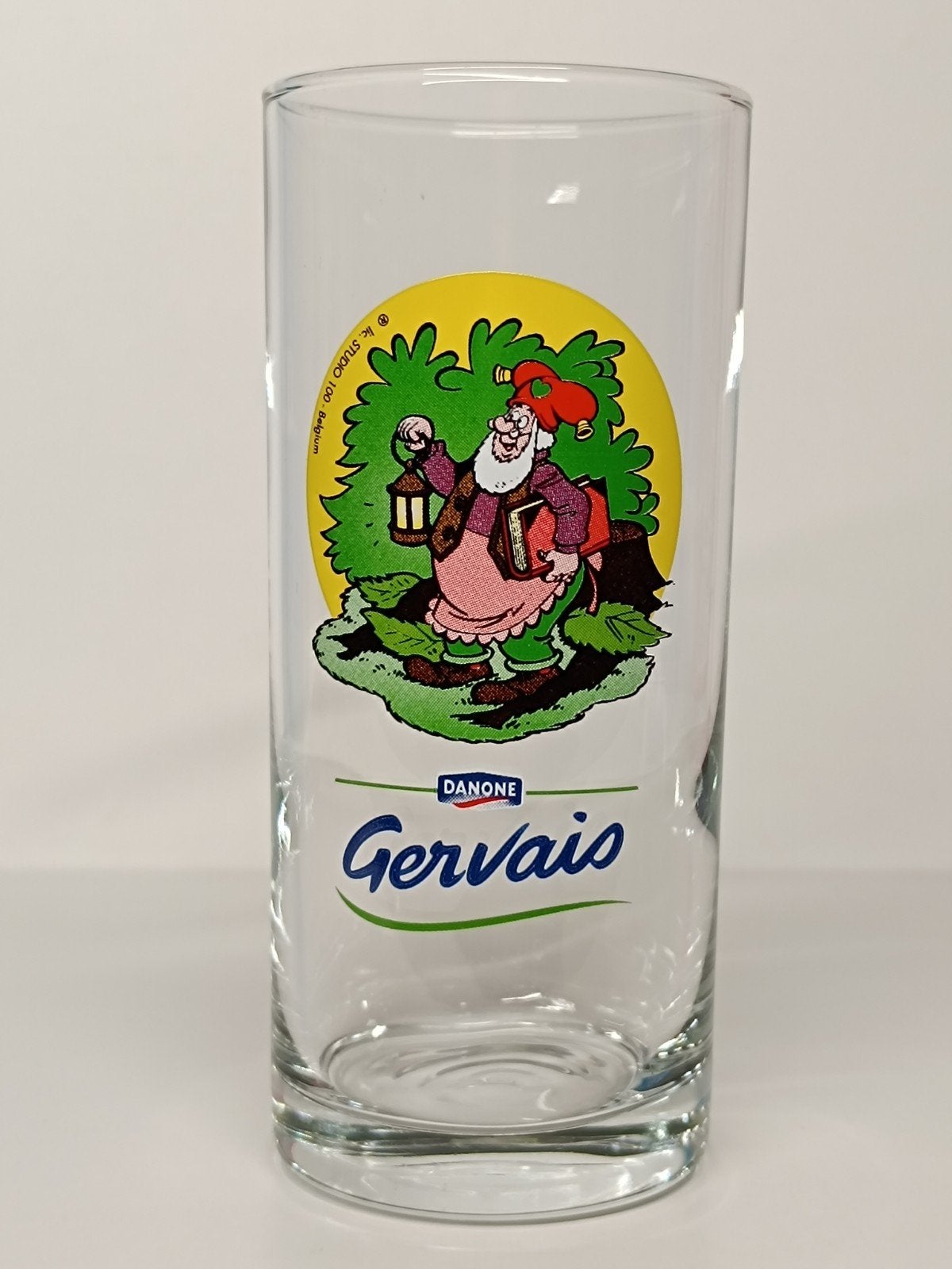 Kabouter Plop Studio 100 Danone Gervais glas, Verzamelen, Ophalen of Verzenden