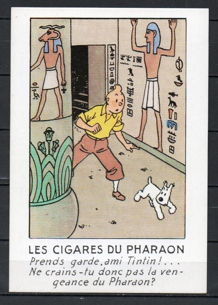 Carte postale : Hergé : Tintin/ Les cigares du pharaon, Enlèvement