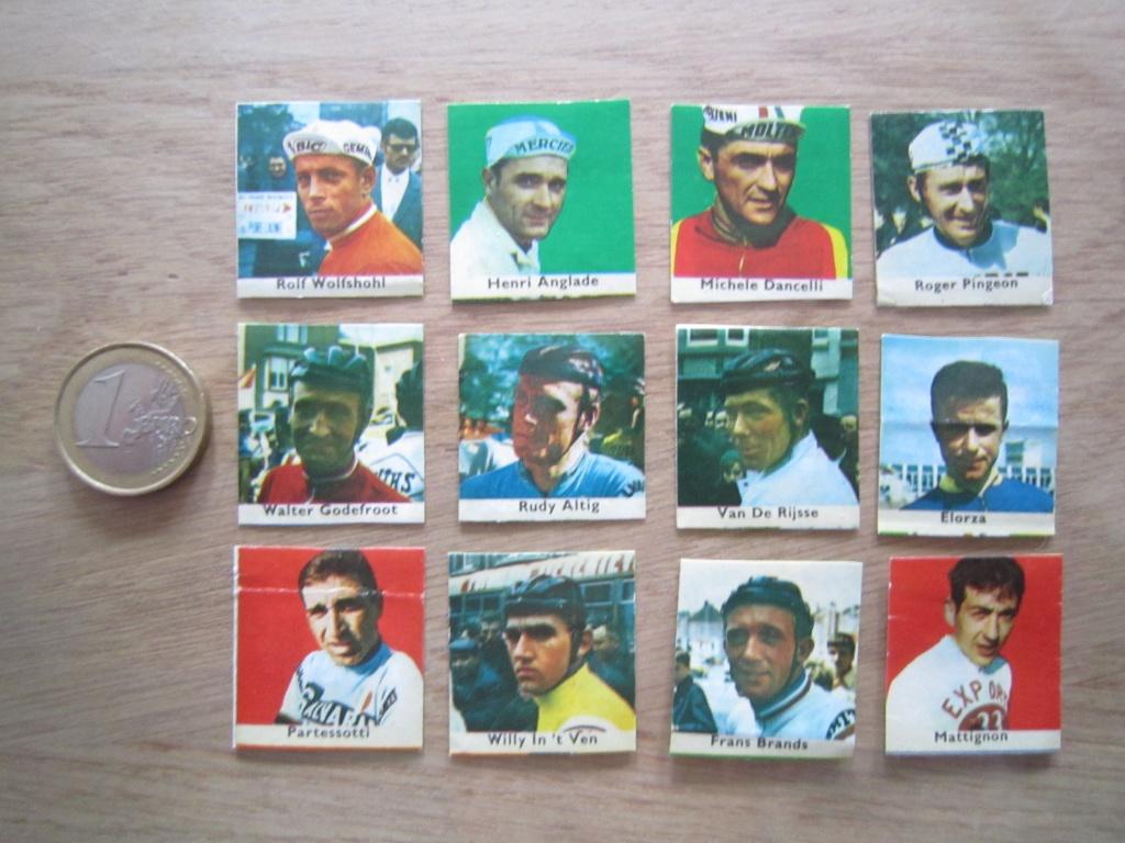 Retro sticker- 12 wielrennen Mini stickers Oa Godefroot, Verzamelen, Ophalen of Verzenden, Zo goed als nieuw, Sport