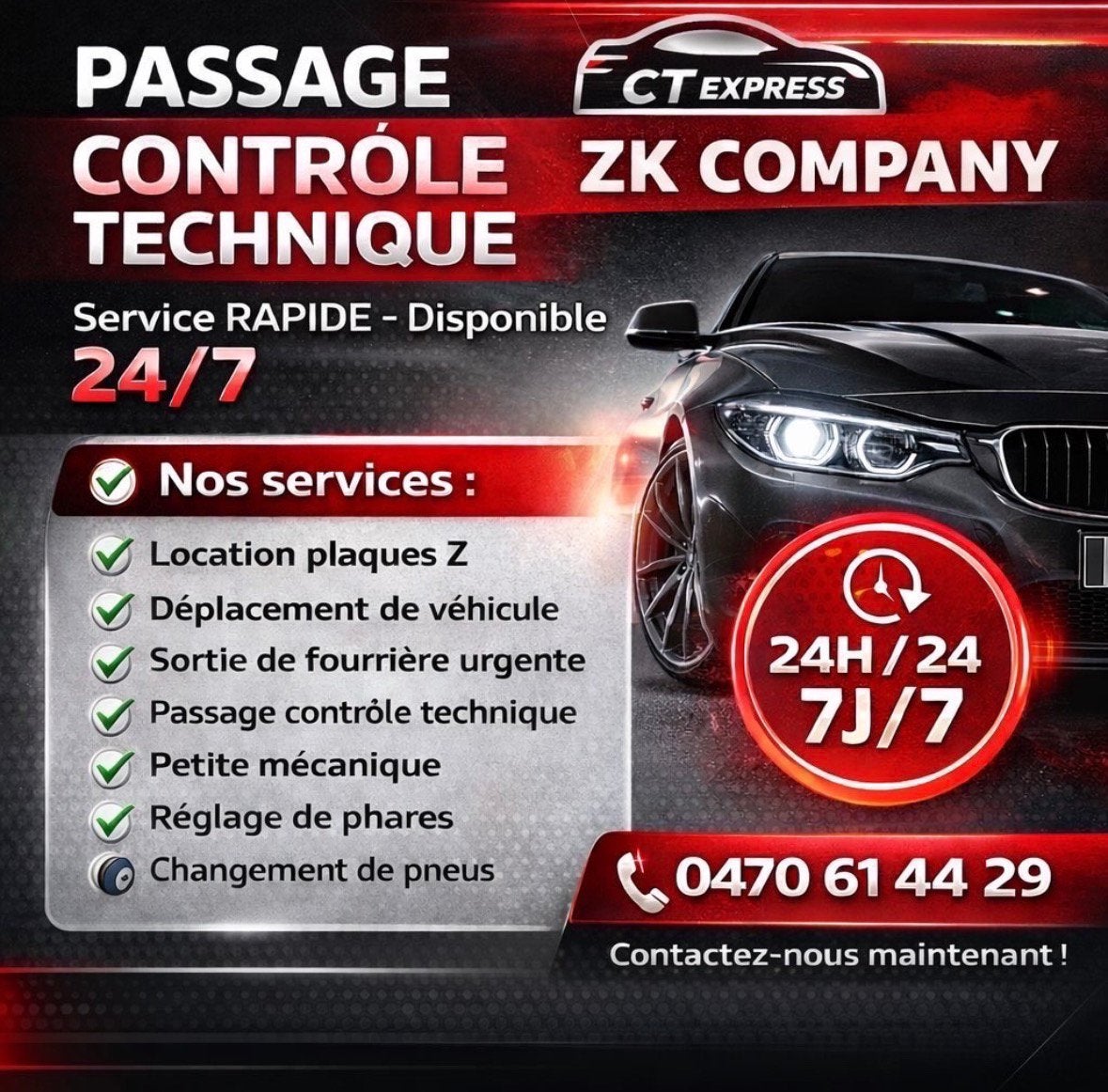 Plaques Z controle technique, Enlèvement, Comme neuf