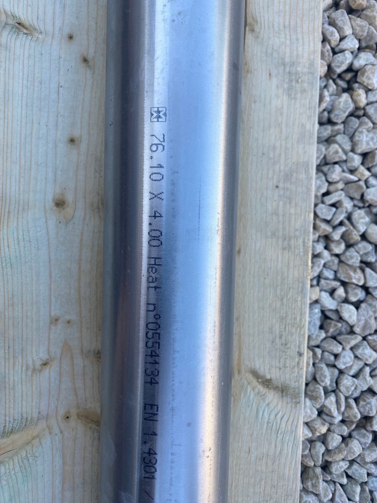 Inox buis 76,1mm diameter 4mm wanddikte 4m50 lang, Ophalen, Inox, 60 tot 80 mm, Nieuw