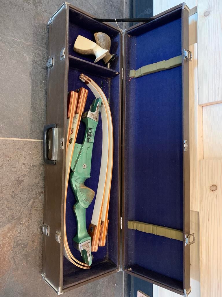 Vintage handboog linkshandig, Ophalen of Verzenden, Gebruikt, Recurveboog