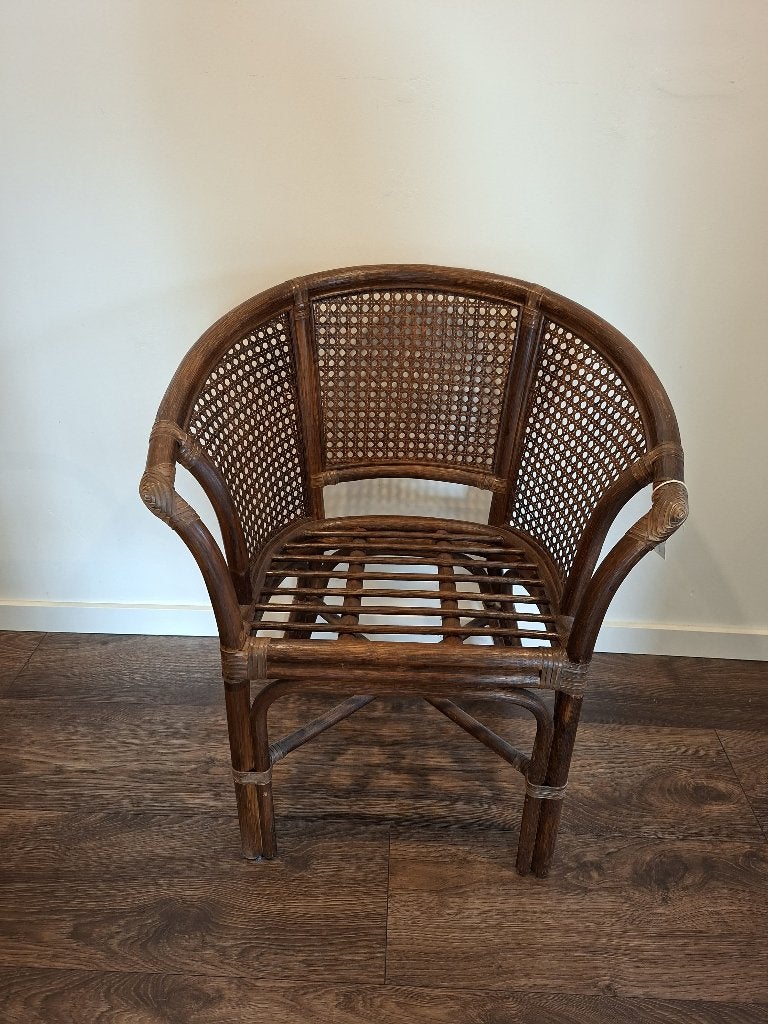 Rotan stoel, Huis en Inrichting, Bruin, Klassiek, Ophalen of Verzenden, Zo goed als nieuw