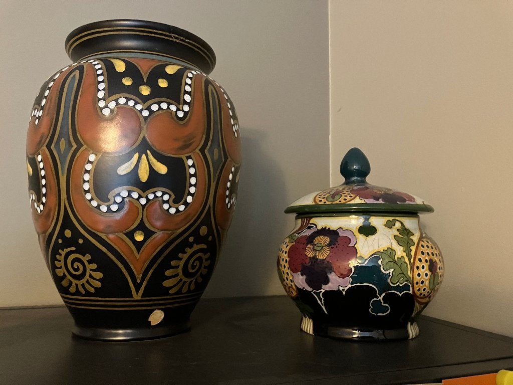 Binnenhuisinrichting, Huis en Inrichting, Woonaccessoires | Vazen, Ophalen, Gebruikt, Overige kleuren, Aardewerk of Porselein