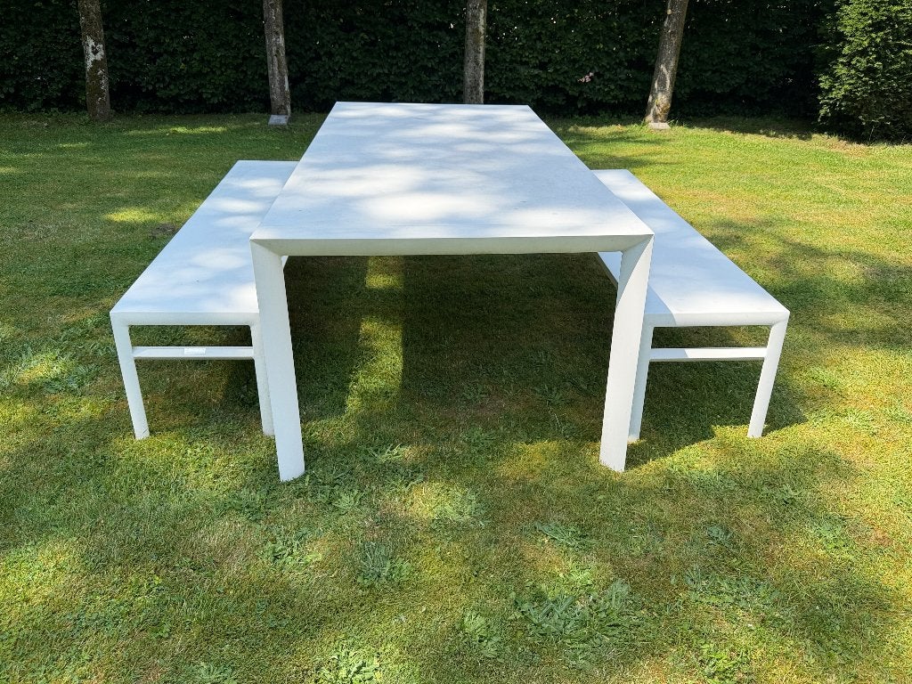 Tuintafel 8 personen, Tuin en Terras, Ophalen, Zo goed als nieuw, Rechthoekig, Aluminium
