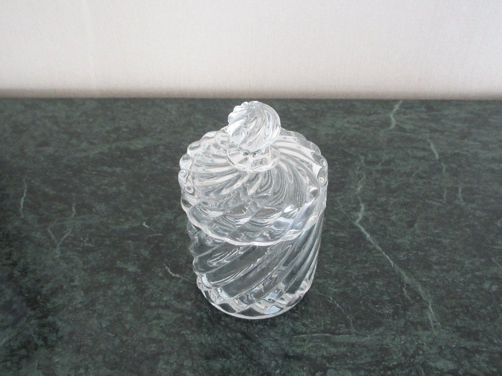 Boite en cristal vintage Baccarat « Bambou », Antiquités & Art, Enlèvement