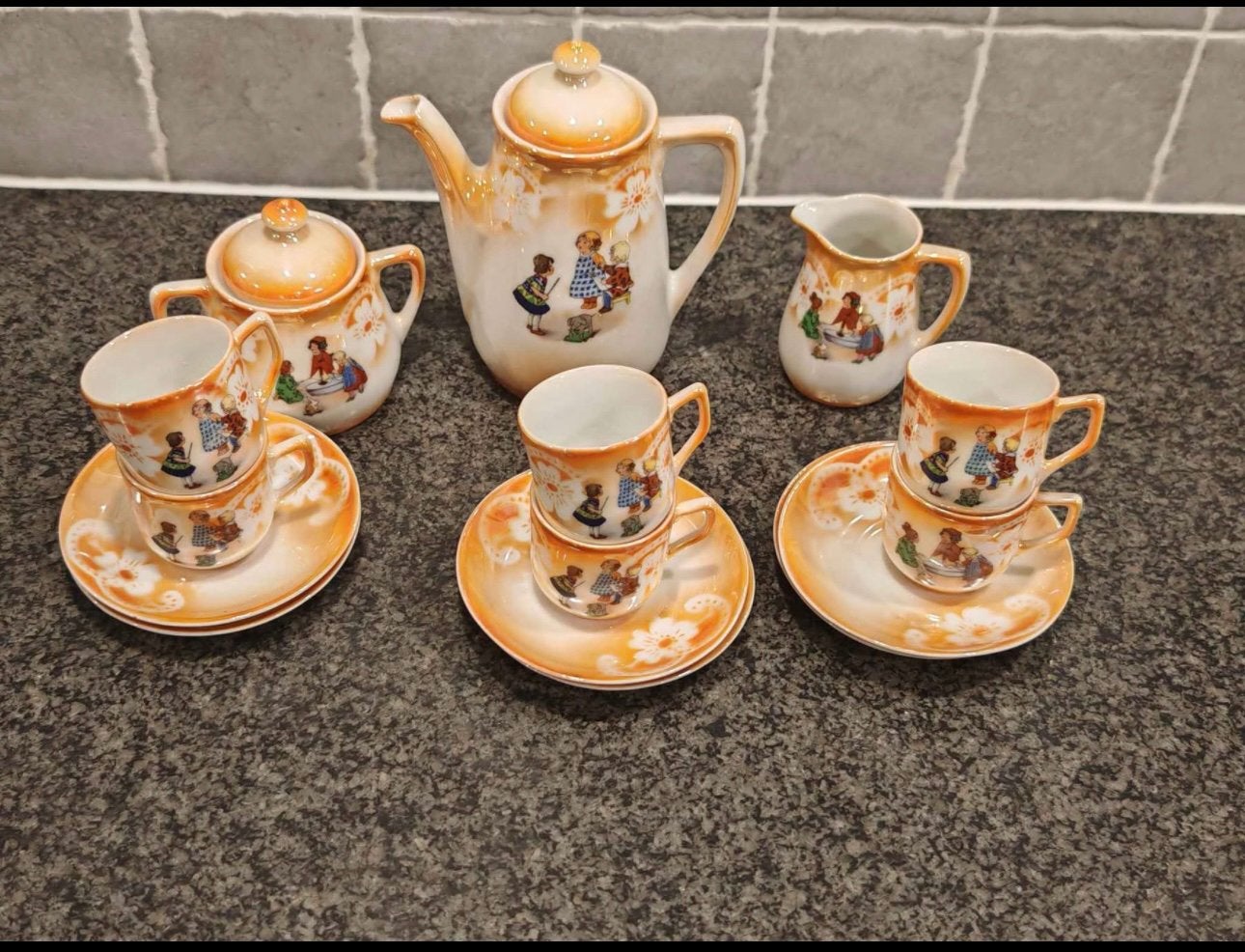 Oud Porseleinen kinderservies, Antiek en Kunst, Ophalen