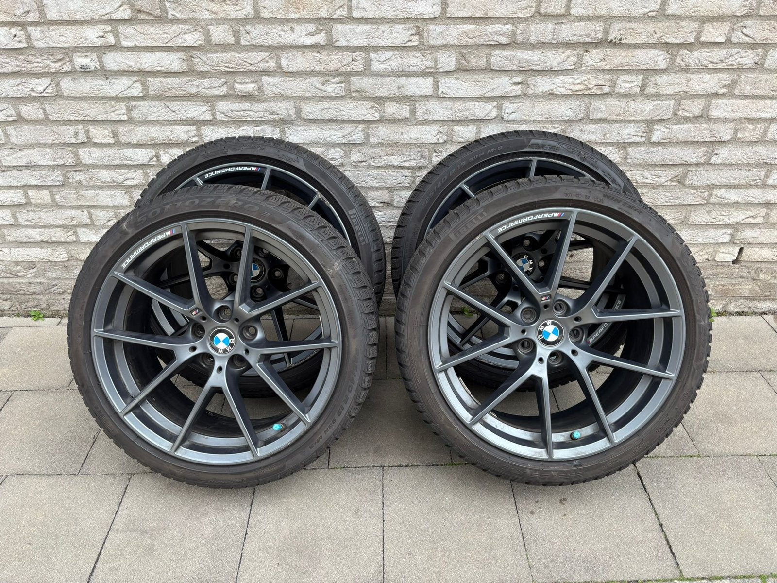 Orgineel bmw 19inch 5x112 velgen met banden, Ophalen, Band(en)