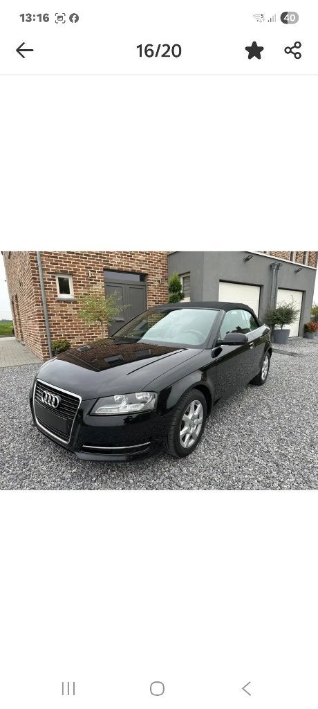 A3 Cabriolet 2012 105cv essence avec seulement 97000km, Autos, Euro 5, Achat, Cabriolet, Entretenue par le concessionnaire
