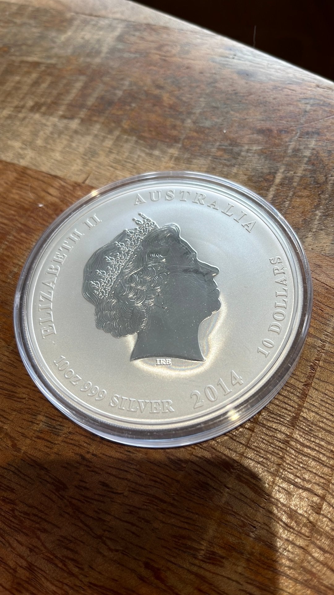 10 oz zilveren munt Lunar 2014 Jaar van het Paard, Ophalen of Verzenden, Zilver