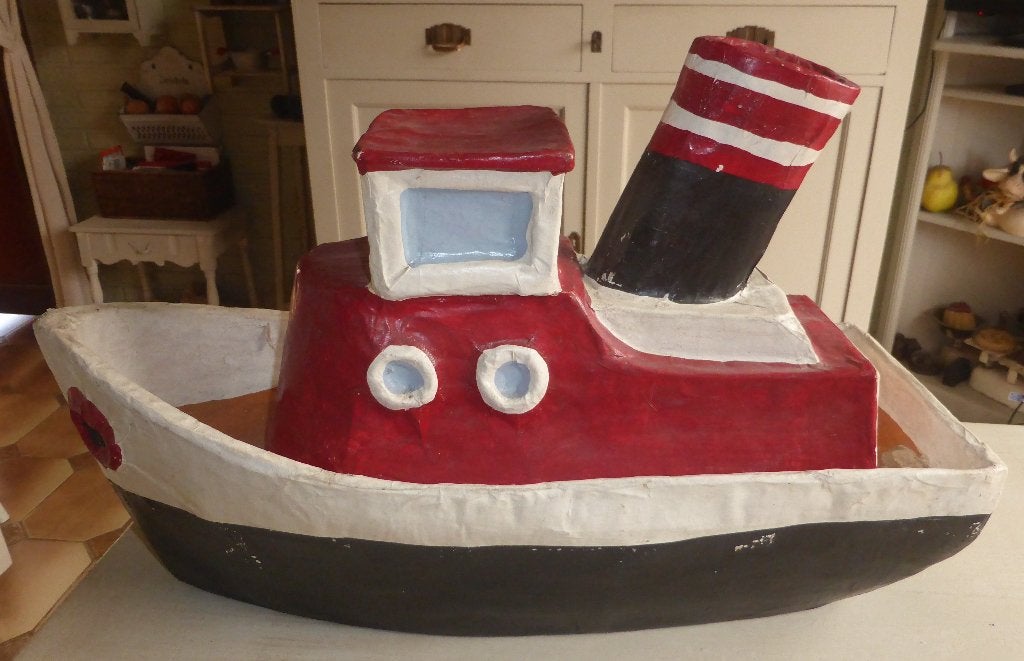 bateau en papier mâché, Enlèvement, Comme neuf