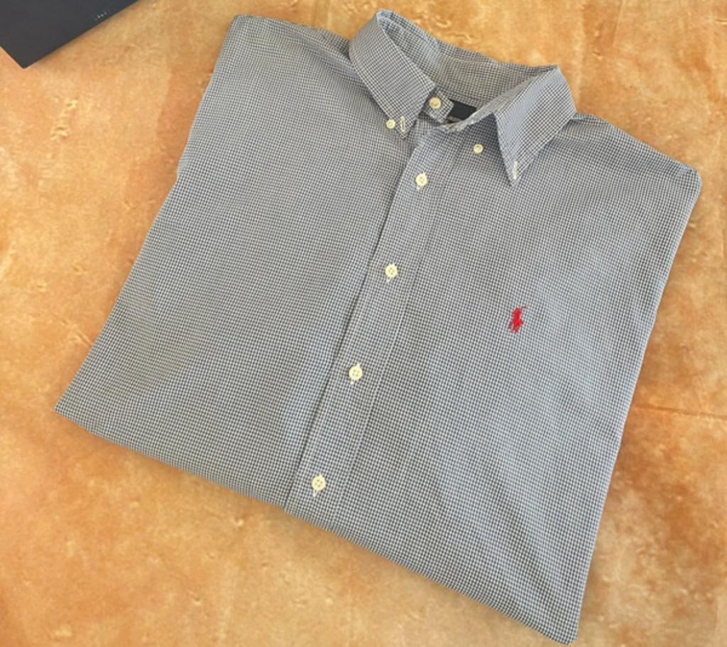 Ralph Lauren - overhemd Nieuwstaat - L, Kleding | Heren, Ophalen of Verzenden, Zo goed als nieuw, Blauw
