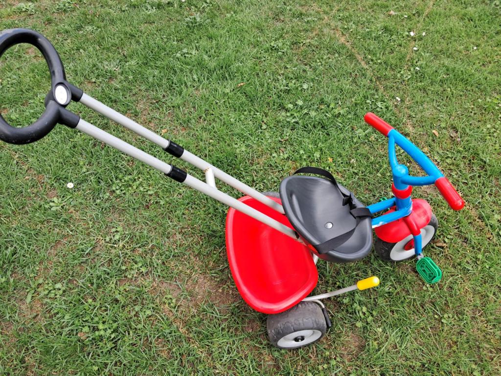 Driewieler met laadbak en duwstang, Fietsen en Brommers, Ophalen, Duwstang