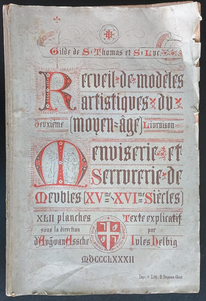 Gilde de S.Thomas et S.Luc Gand: Modèles 1882., Antiek en Kunst, Ophalen of Verzenden