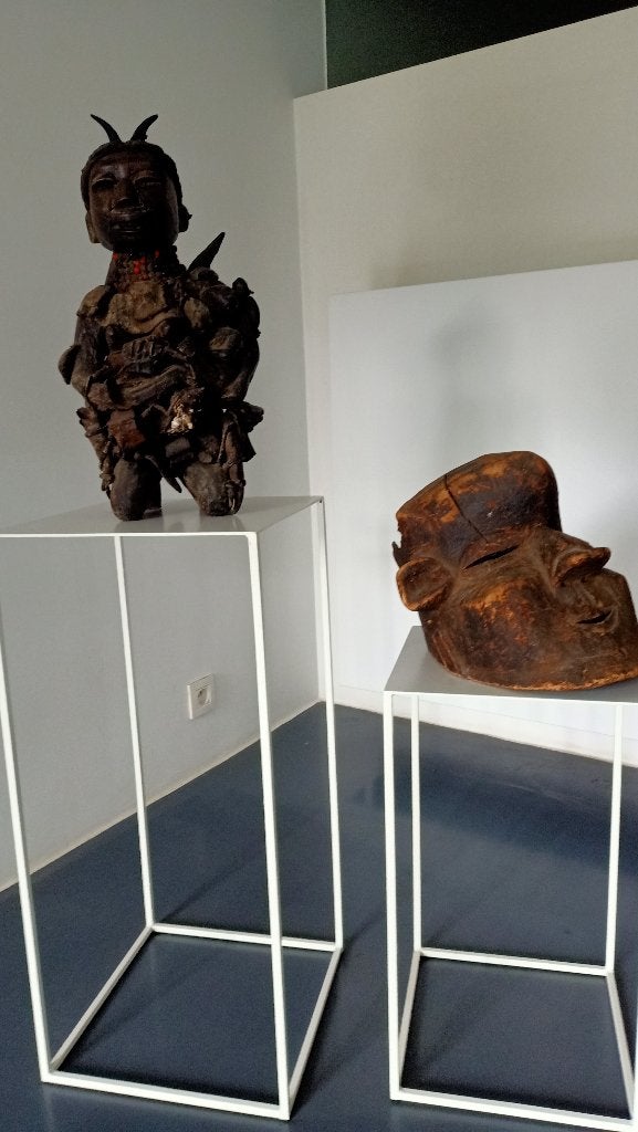 Art Africain, Bois, Marqué, Brun, Enlèvement