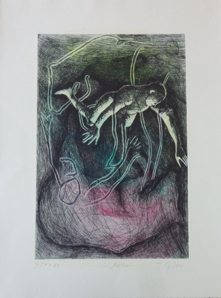 THOMAS LANGE / MATTEO / KLEURETS / 80x60cm / SIG / 2004, Signé, Enlèvement ou Envoi