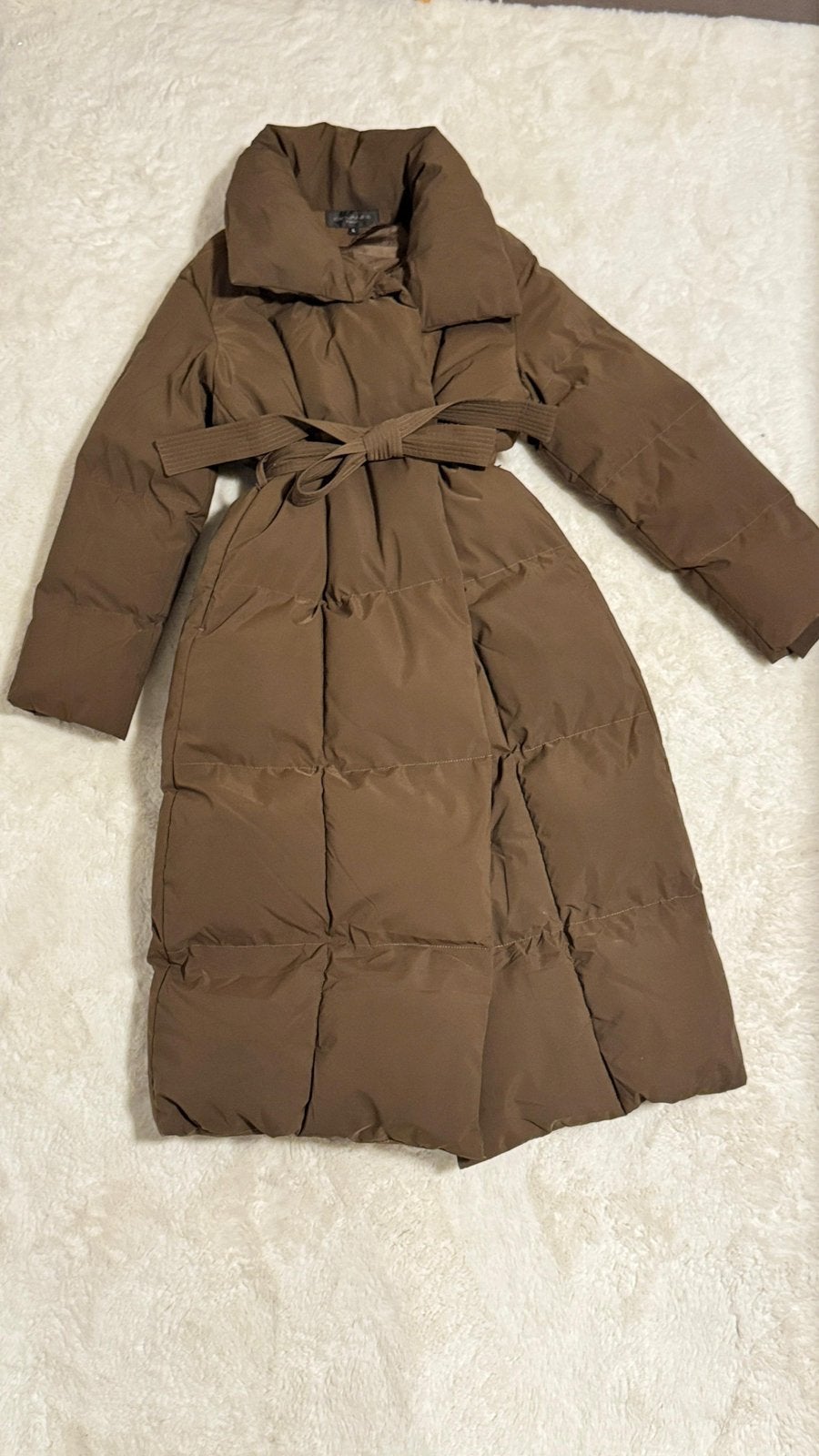 Giovanni Paris lange winterjas – Dames – Maat L – Bruin, Kleding | Dames, Jassen | Winter, Zo goed als nieuw, Maat 42/44 (L), Bruin