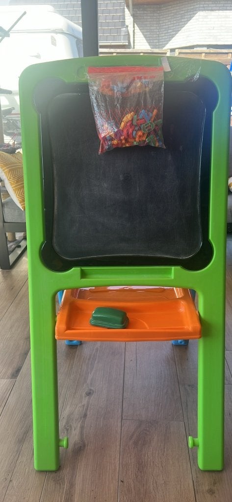Dubbelzijdig krijt- en magneetbord, Ophalen, Gebruikt