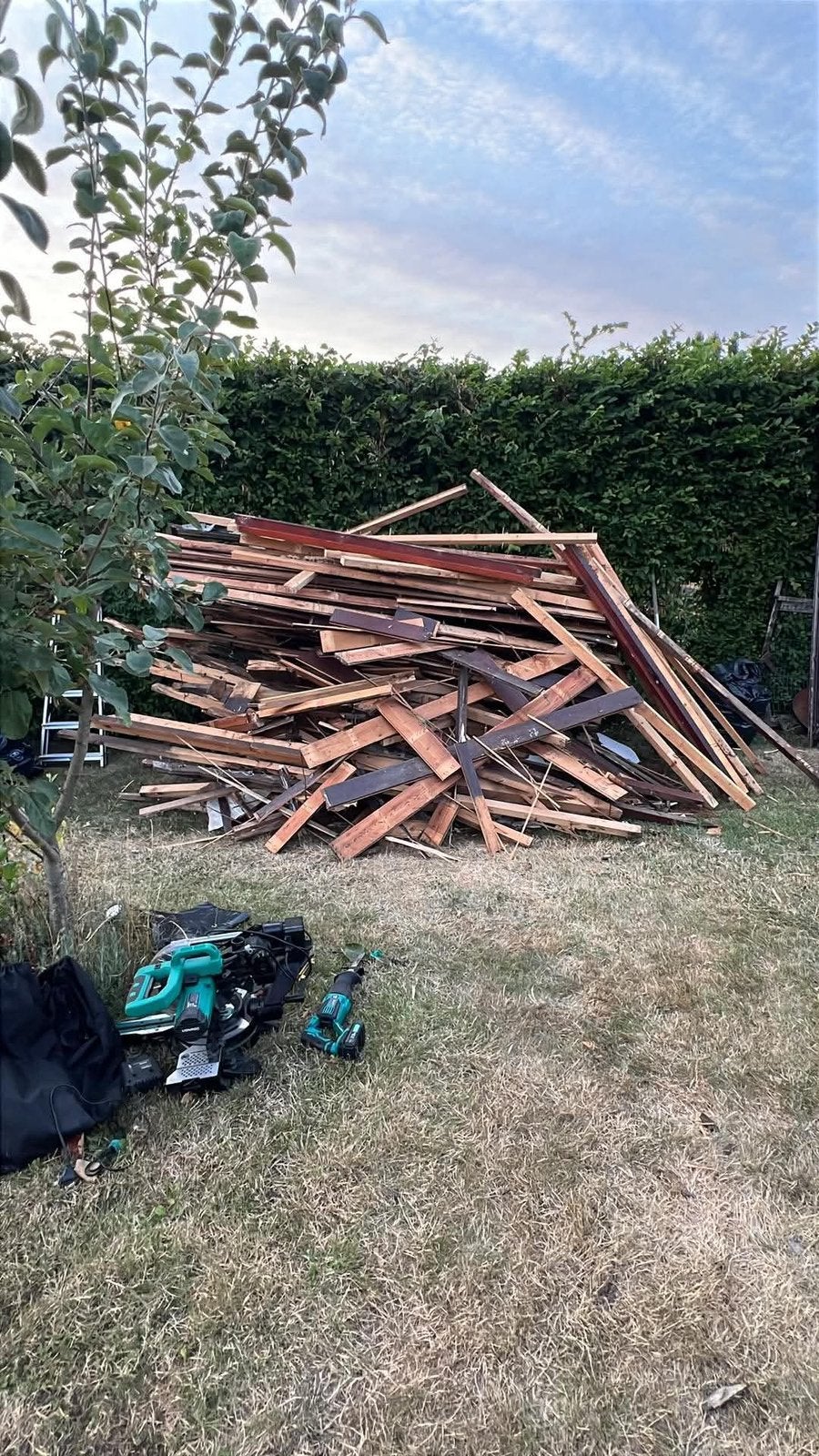 Hout afbraak tuinhuis, Tuin en Terras, Ophalen