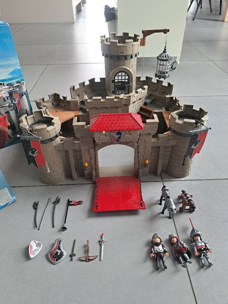 Playmobil 6001 ridder kasteel knights + vele extra sets, Kinderen en Baby's, Speelgoed | Playmobil, Ophalen, Complete set, Zo goed als nieuw