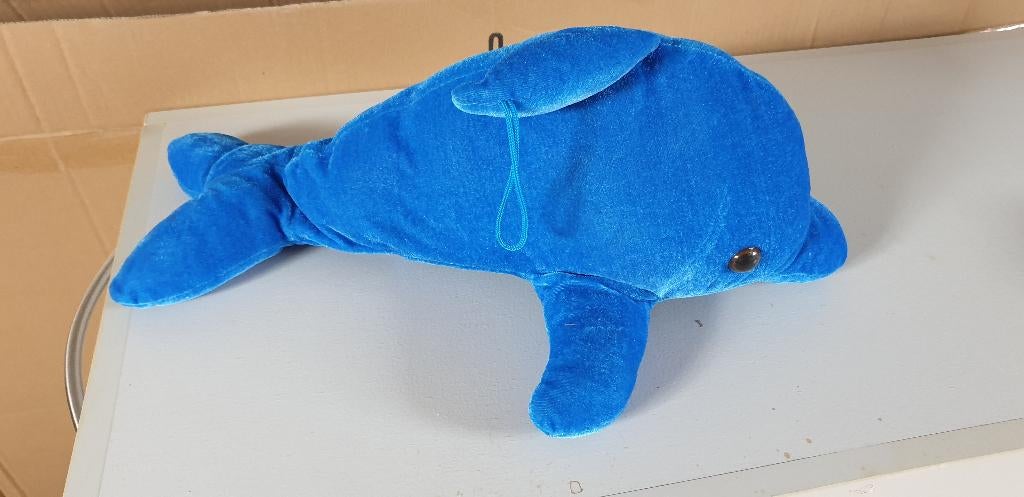 Pluchen blauwe dolfijn, Enlèvement ou Envoi, Comme neuf, Autres types