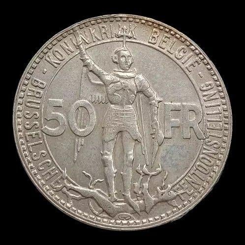 Munt / België / 50 Frank / 1935 VL / Prachtig + / 140.435 ex, Postzegels en Munten, Zilver, Ophalen of Verzenden, Losse munt, Zilver