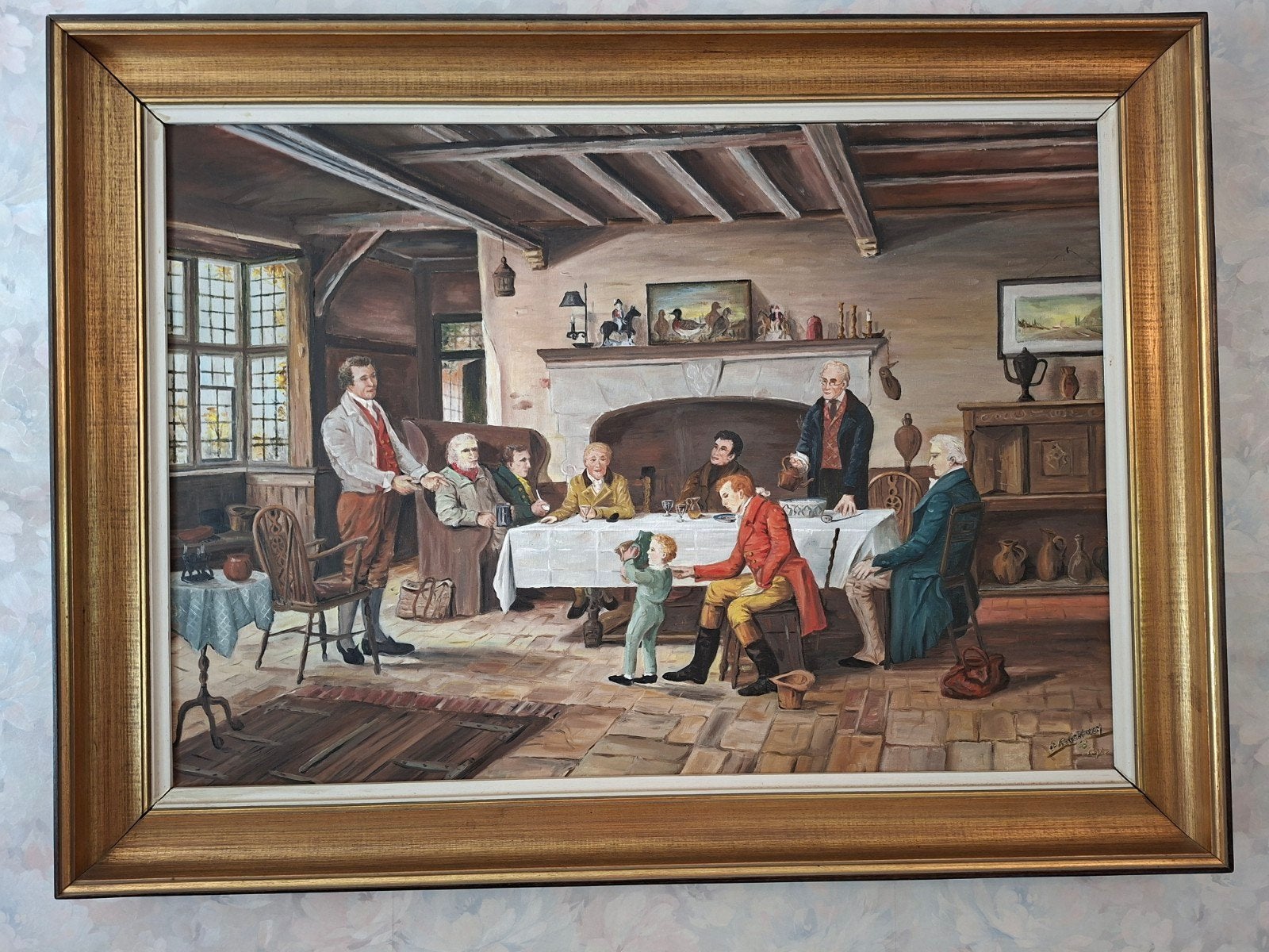 Klassiek schilderij, Antiek en Kunst, Ophalen, Klassiek, Gesigneerd, Portret of Personen