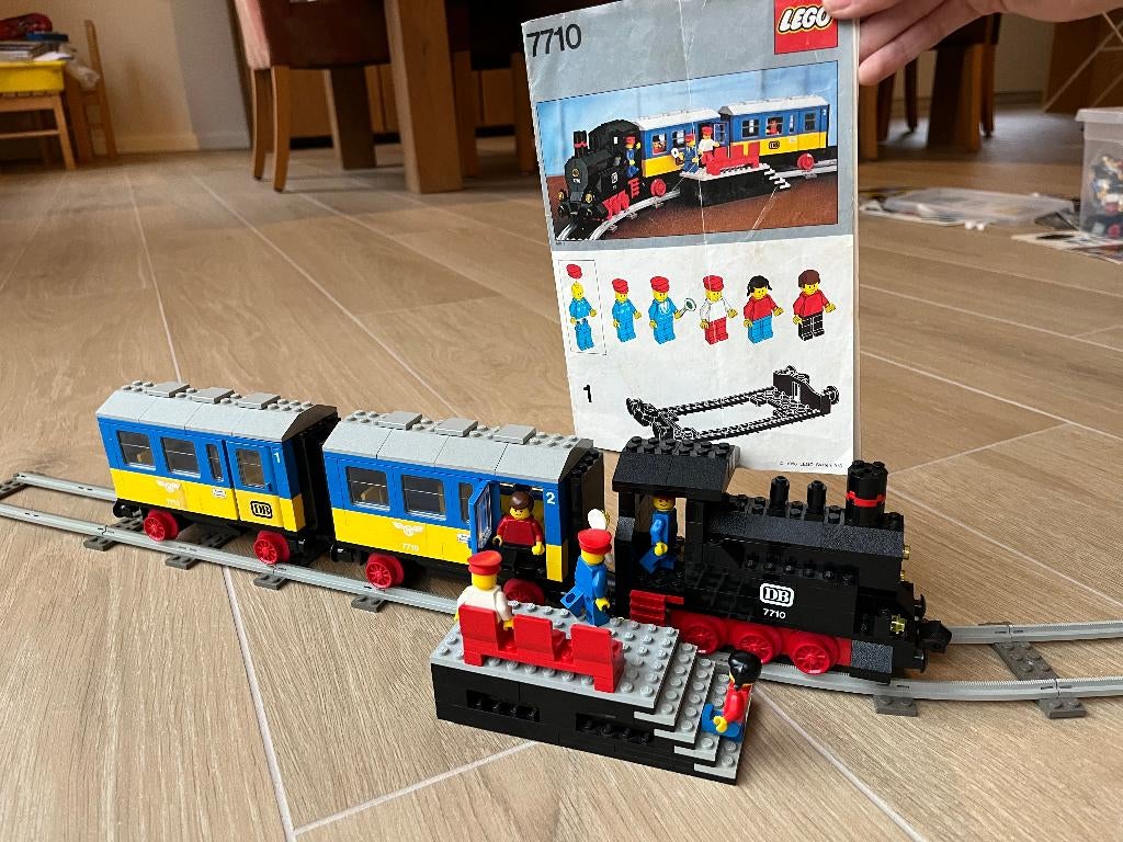 Lego 7710 - Train vintage Lego - complet avec livret, Lego, Ensemble complet, Instructions incluses, Utilisé
