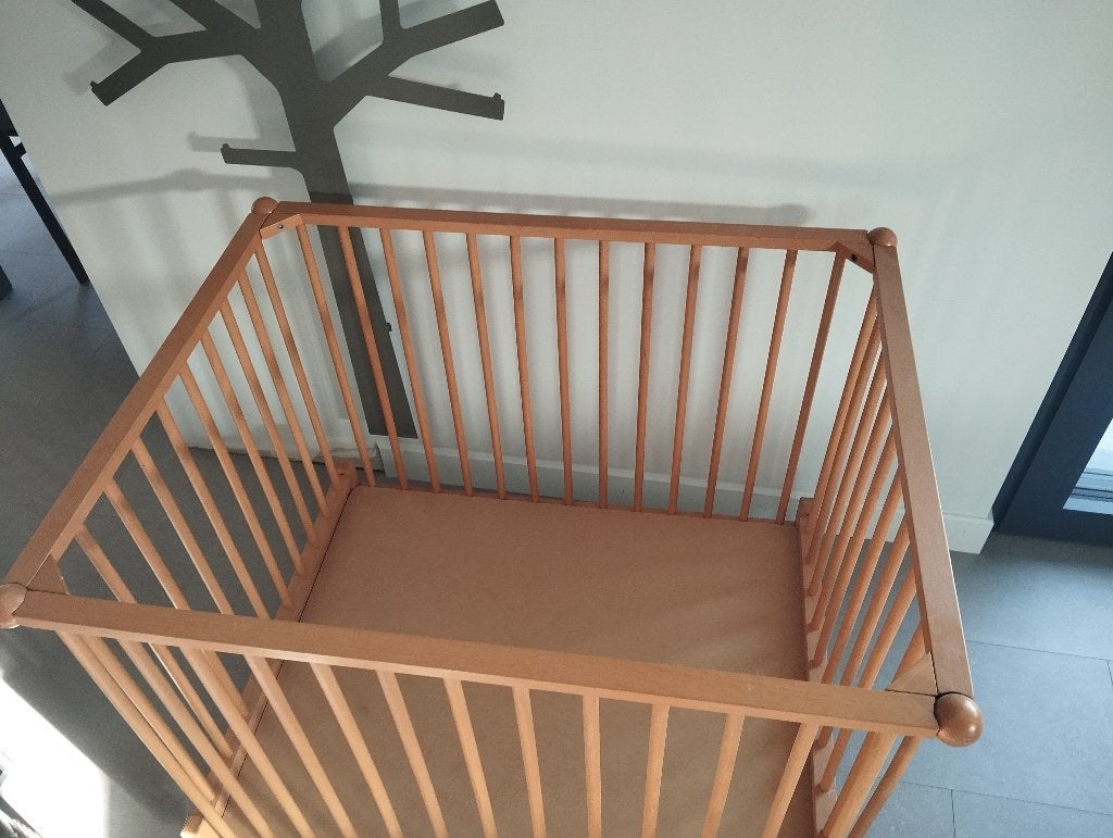 Parc PLIABLE en bois, Enlèvement, Comme neuf, Rectangulaire, Réglable en hauteur
