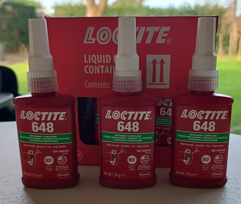Loctite 648 – 10x 50 ml – 50% onder nieuwprijs, Ophalen of Verzenden, Nieuw, Overige typen