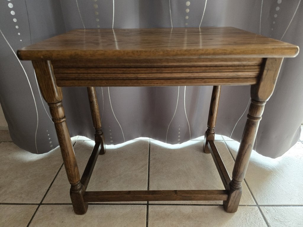 houten bijzettafeltje, Minder dan 55 cm, Gebruikt, Rechthoekig, Hout