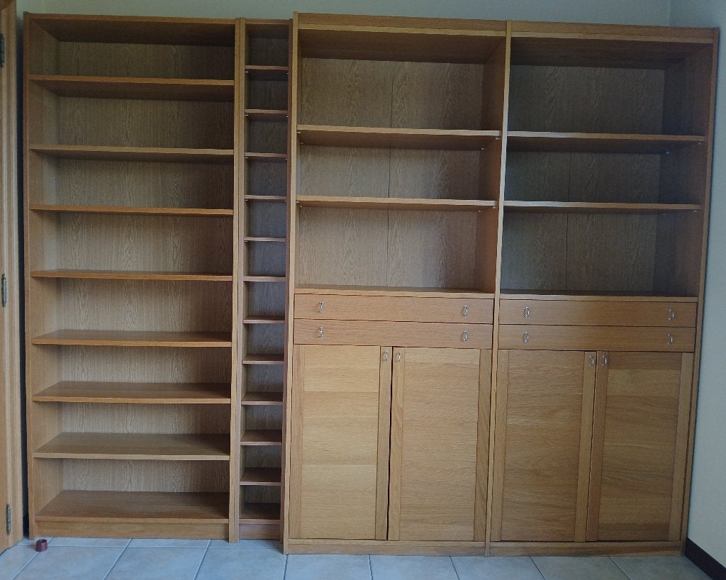 Ikea wandmeubel - lichte eik, Ophalen, Gebruikt, 200 cm of meer, Met lade(s)