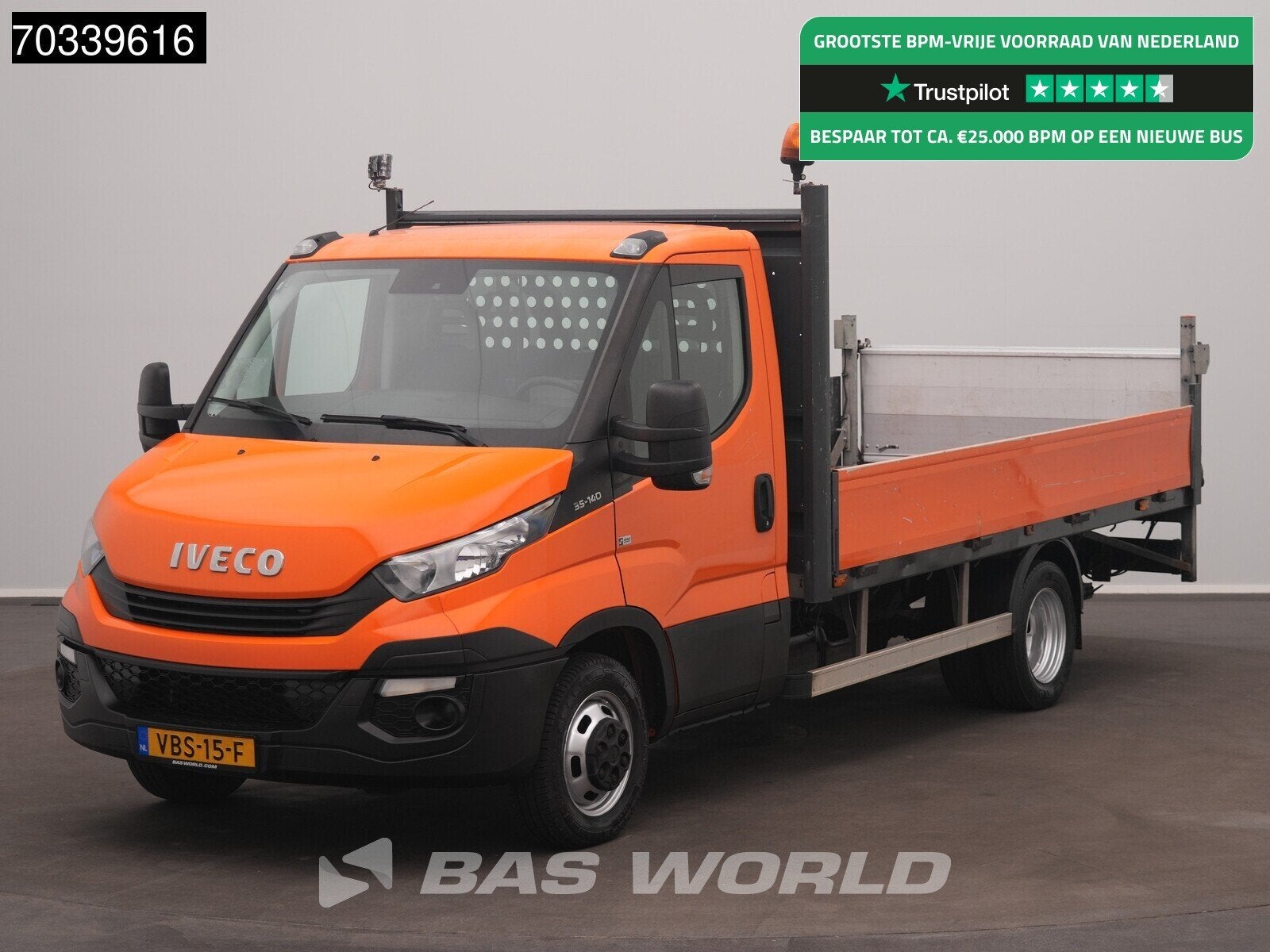 Iveco Daily 35C14 Laadklep Dubbellucht Open Laadbak 3,5t Tre, Stof, Gebruikt, Euro 6, Iveco