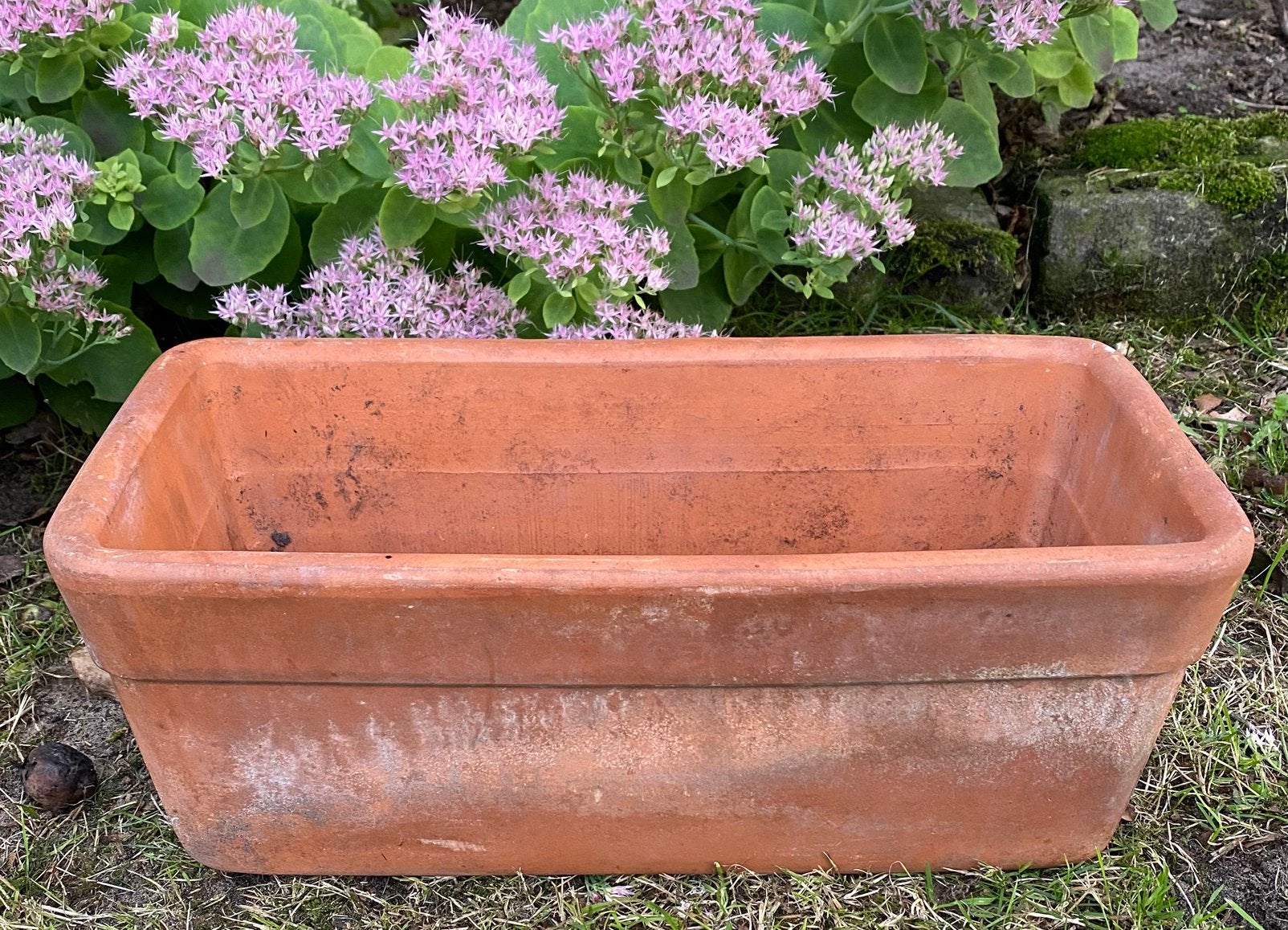 Terracotta bloembak, Tuin en Terras, Ophalen, Steen, Zo goed als nieuw, Balkon