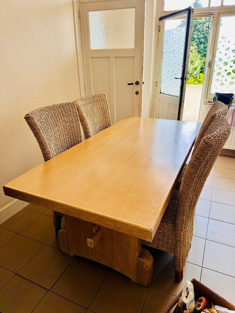 Table et chaises salle à manger, Maison & Meubles, Salles à manger complètes, Enlèvement, Utilisé, 4 à 6 chaises