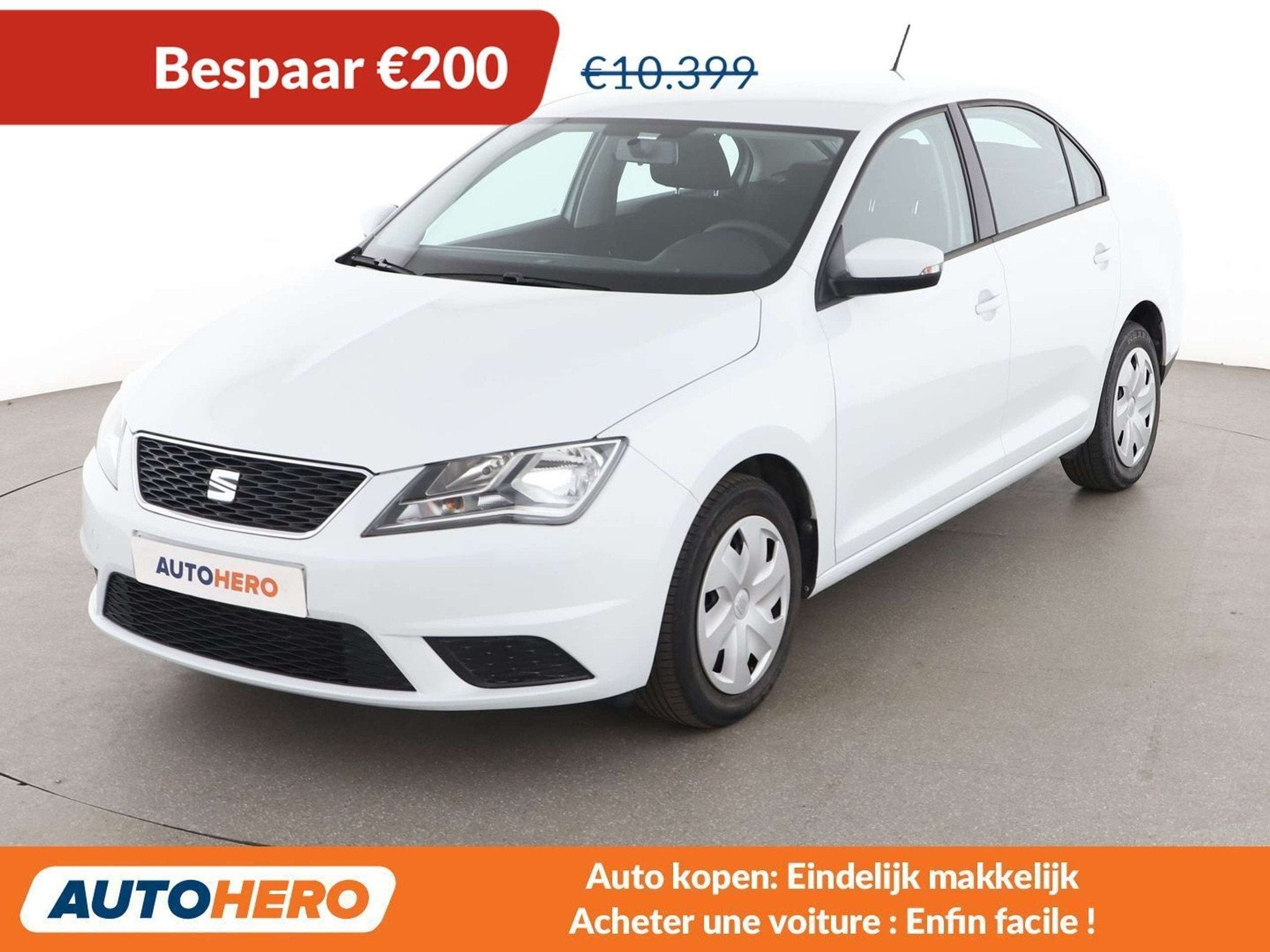 SEAT Toledo 1.2 TSI Reference (bj 2017), Auto's, Voorwielaandrijving, Stof, Gebruikt, Zwart