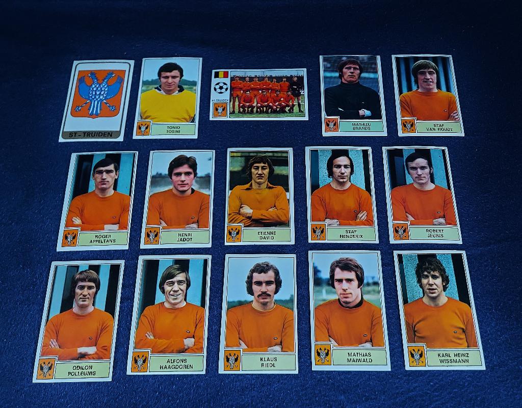 15 versch. Panini stickers voetbal 'FB 1972/73 - St-Truiden', Hobby en Vrije tijd, Stickers en Plaatjes, Nieuw, Meerdere stickers