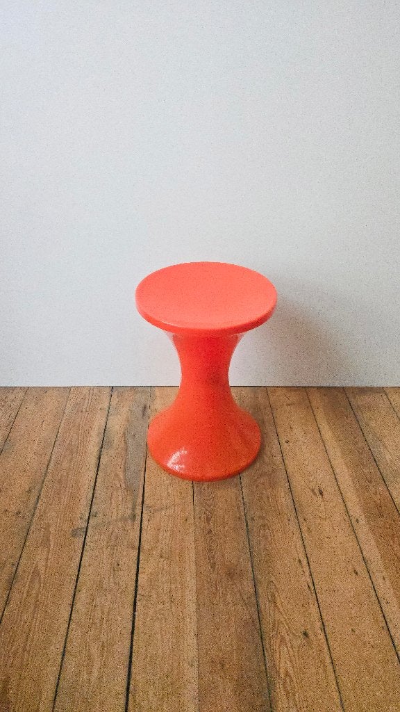 Tabouret Vintage iconique - années 1970 - couleur Orange, Enlèvement ou Envoi, Maison et Meubles
