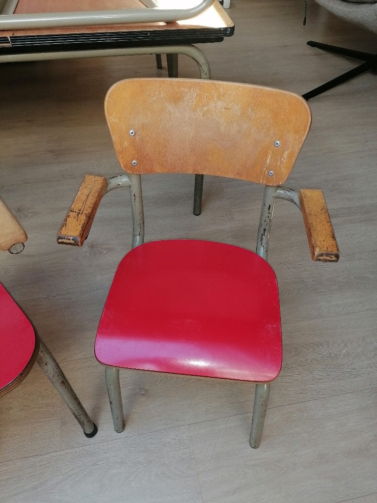 Vintage kleutertafel met stoeltjes, Kinderen en Baby's, Ophalen, Gebruikt