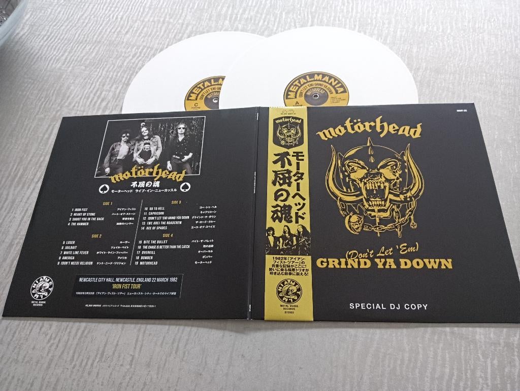 Motorhead  dubbel Lp - (Don't Let 'Em) Grind Ya Down - white, Cd's en Dvd's, Vinyl | Hardrock en Metal, Ophalen of Verzenden, Zo goed als nieuw