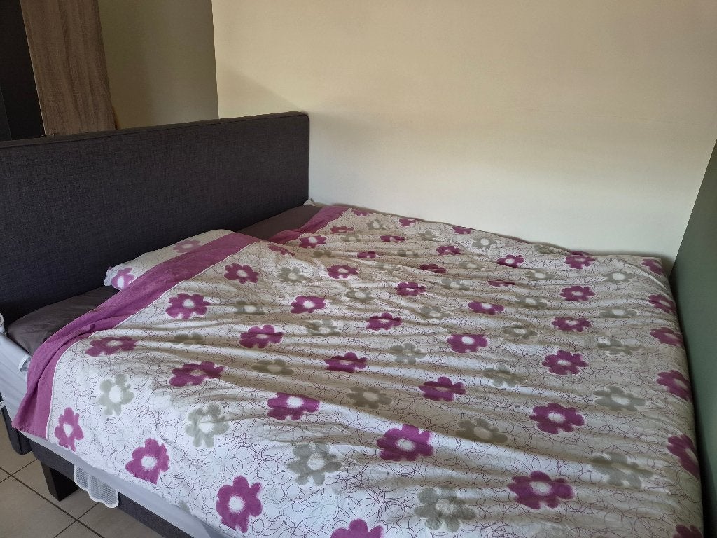 Boxspring 180×200, Maison & Meubles, Chambre à coucher | Lits boxsprings, Utilisé, 180 cm, 200 cm, Deux personnes, Gris, Enlèvement