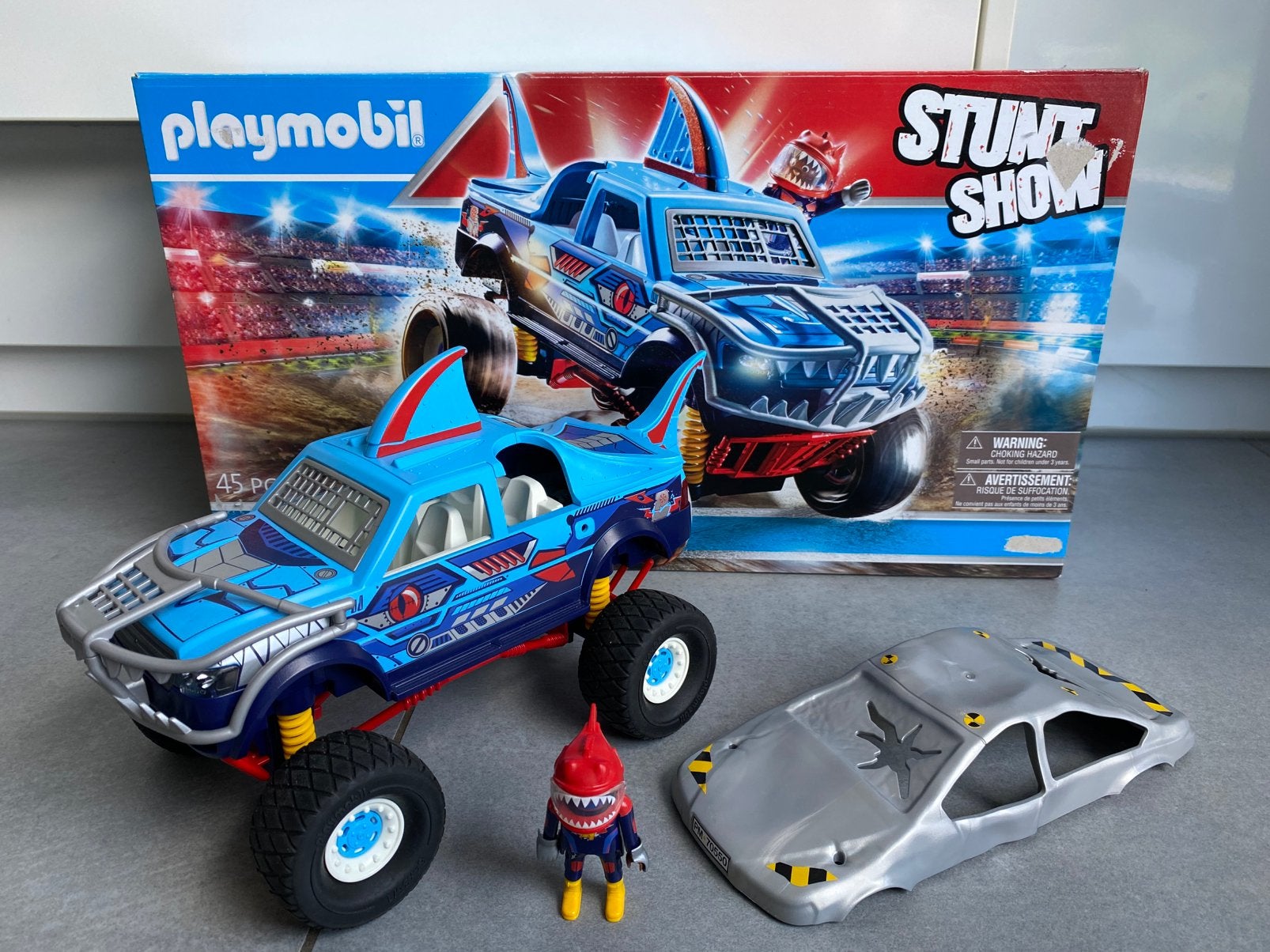 Playmobil Stunt Show Monster truck haai 70550, Kinderen en Baby's, Speelgoed | Playmobil, Ophalen, Complete set, Voertuig, Zo goed als nieuw