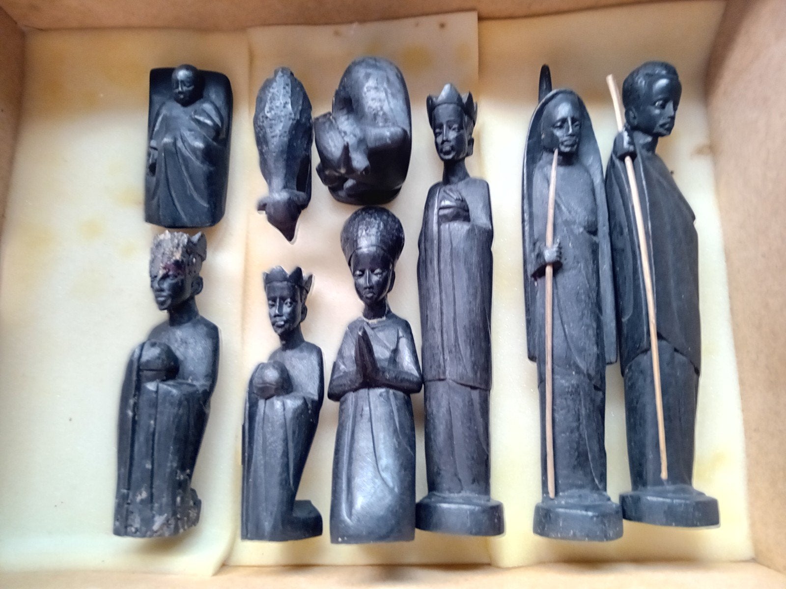 Houten kerststal figuren, Ophalen of Verzenden